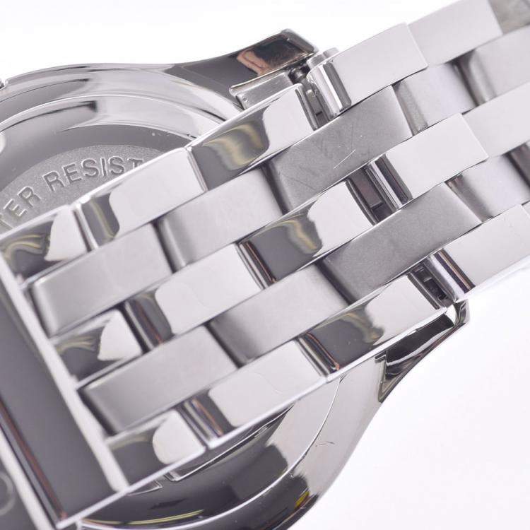 Pre Owned Gucci Black Stainless Steel 5500M Quartz Men's Wristwatch 35 MM
