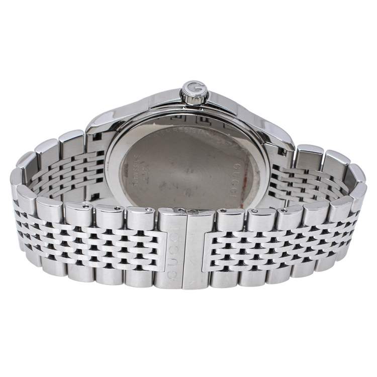 Pre Owned Gucci Brown Stainless Steel G-Timeless 126.4 Men's Wristwatch 38 MM