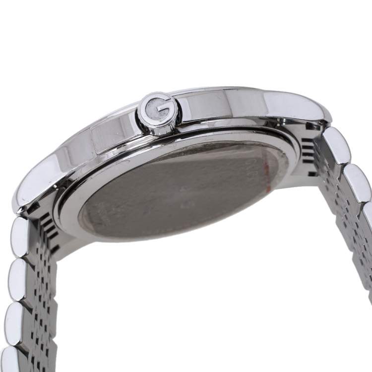 Pre Owned Gucci Brown Stainless Steel G-Timeless 126.4 Men's Wristwatch 38 MM