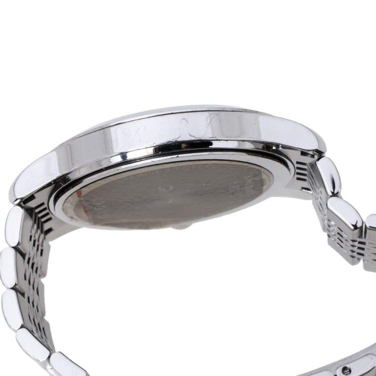 Pre Owned Gucci Brown Stainless Steel G-Timeless 126.4 Men's Wristwatch 38 MM