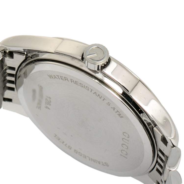 Pre Owned Gucci Brown Stainless Steel G-Timeless YA126406 Men's Wristwatch 38 mm