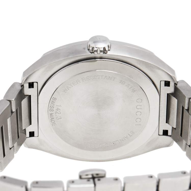 Pre Owned Gucci Blue Stainless Steel GG2570 Series YA142303Men's Wristwatch 40 mm