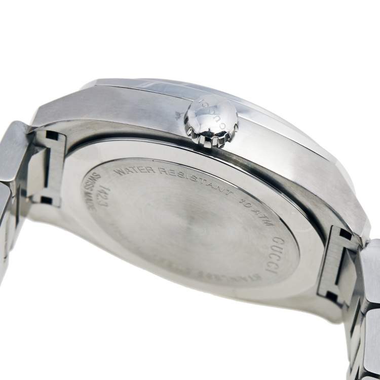 Pre Owned Gucci Blue Stainless Steel GG2570 Series YA142303Men's Wristwatch 40 mm