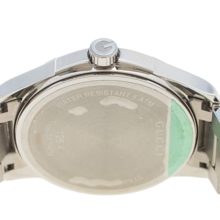 Pre Owned Gucci Brown Stainless Steel G-Timeless YA126445 Men's Wristwatch 38 mm