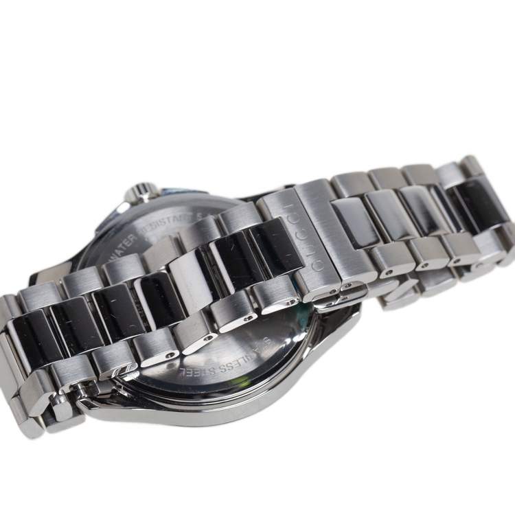 Pre Owned Gucci Brown Stainless Steel G-Timeless YA126445 Men's Wristwatch 38 mm