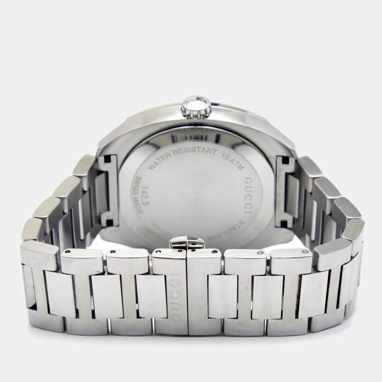 Pre Owned Gucci Blue Stainless Steel GG2570 Series YA142303 Men's Wristwatch 40 mm