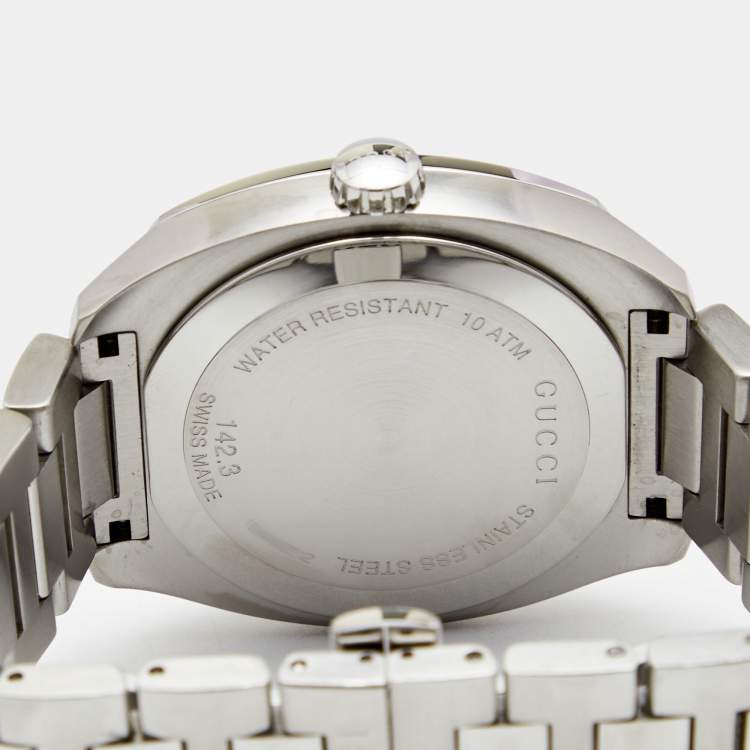 Pre Owned Gucci Blue Stainless Steel GG2570 Series YA142303 Men's Wristwatch 40 mm