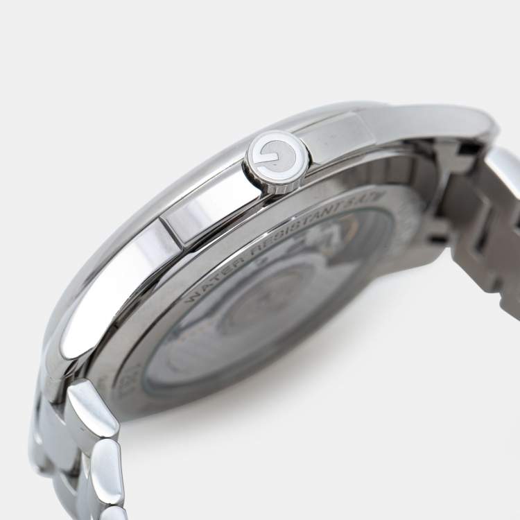 Pre Owned Gucci Black Stainless Steel G-Timeless YA126312 Men's Wristwatch 40 mm 