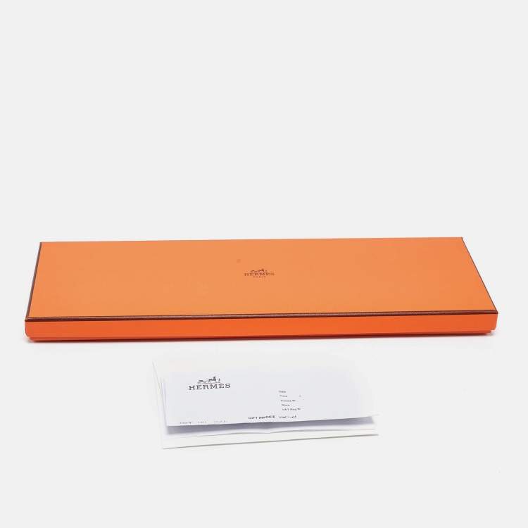 مملوكة مسبقًا Hermès Navy Blue Silk H Scintillant Tie
