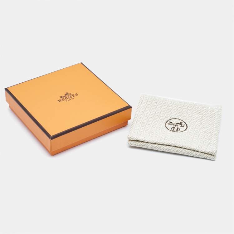 Pre Owned Hermès Fer a Cheval Enamel Stainless Steel Key Ring