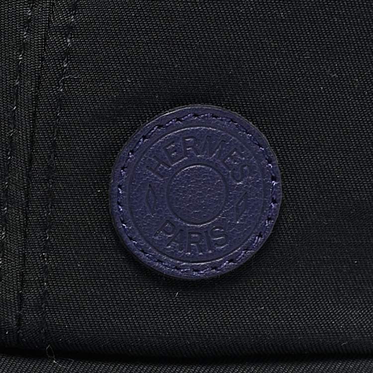 Pre Owned Hermès Black Cotton Blend Miles Robot Cap Size 58