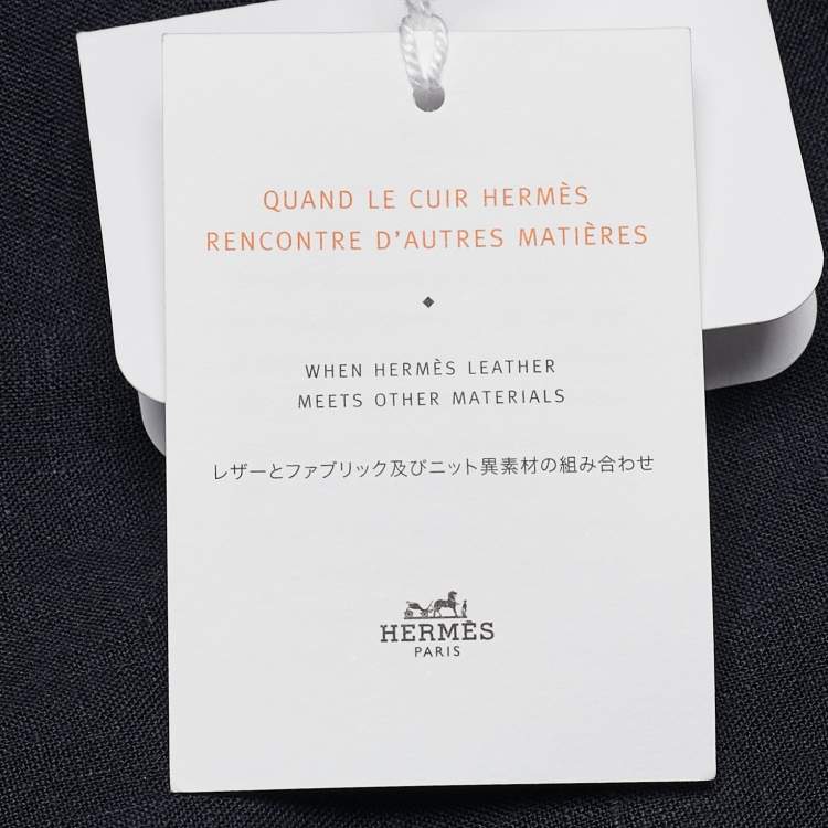 Pre Owned Hermès Black Cotton Blend Miles Robot Cap Size 58