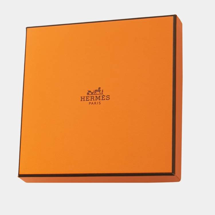 Pre Owned Hermès Vert D'eau Cotton Op'H Handkerchief