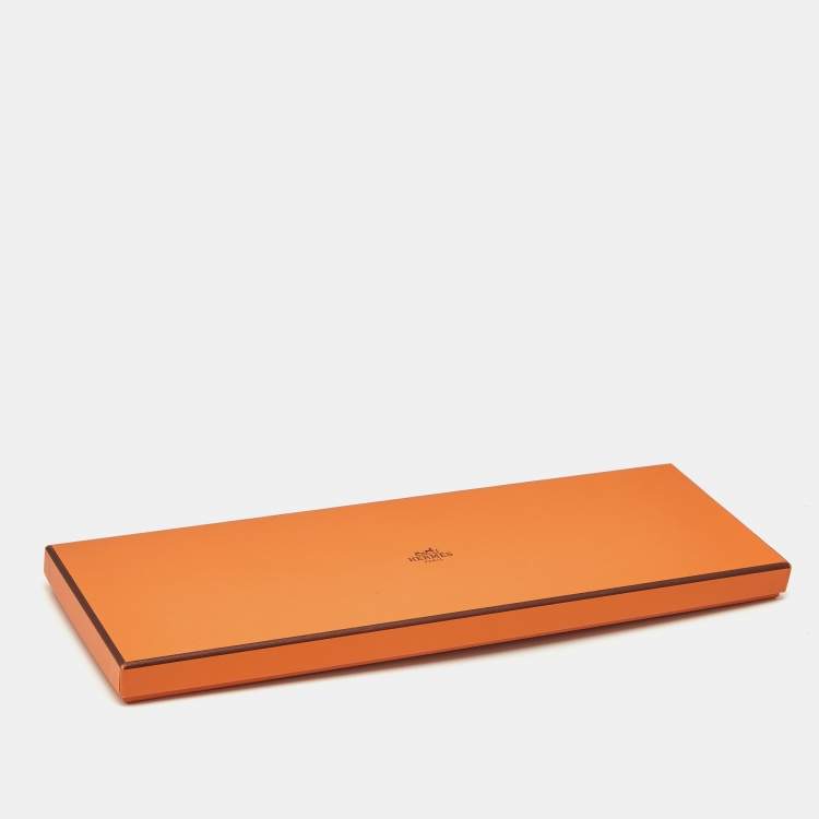 مملوكة مسبقًا ربطة عنق هيرمس حرير طوب أحمر فوق السحاب 7