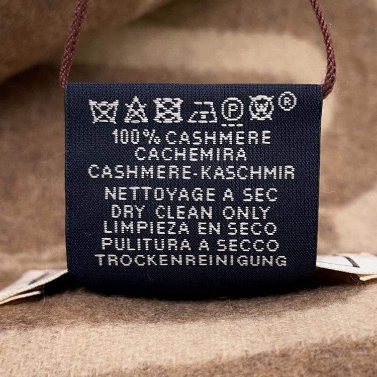 Pre Owned وشاح هيرمس كاشمير كليك سي نويه بني غراسيه/كرايه كاشمير 100%