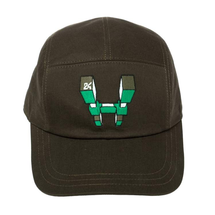 Pre Owned Hermes Olive Green H Odyssey Embroidered Cotton Nevada Cap Size 59