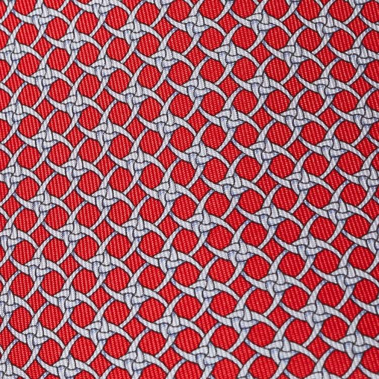 Pre Owned Hermes Red Touline Silk Tie 