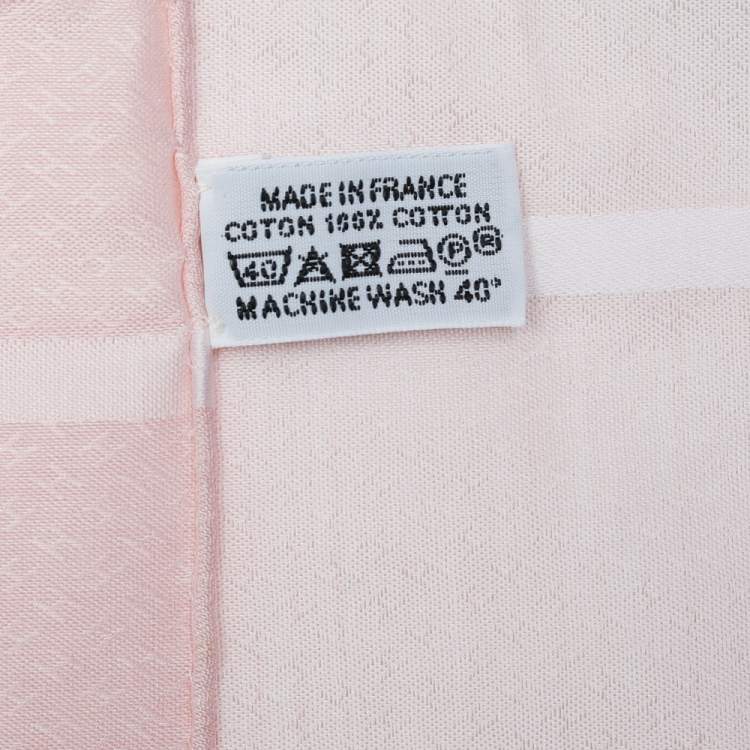 مملوكة مسبقًا Hermes Pink D'H Cotton Jacquard Handkerchief