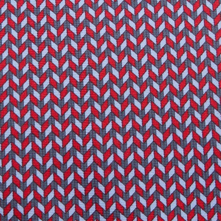 Pre Owned Hermes Purple Dans Le Mille Printed  Silk Tie