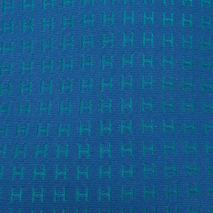 Pre Owned Hermès Bicolore Faconnee H Jacquard Silk Tie