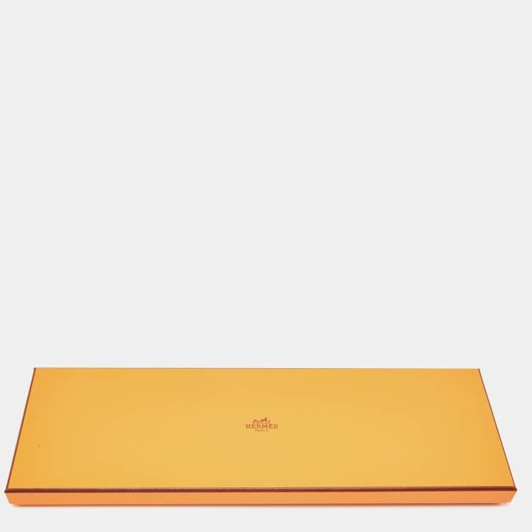 Pre Owned Hermès Pink 7 Amazing Printed Silk Slim Tie