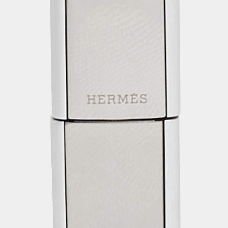 Pre Owned Hermes Silver Tone Nautilus Fountain Pen Set