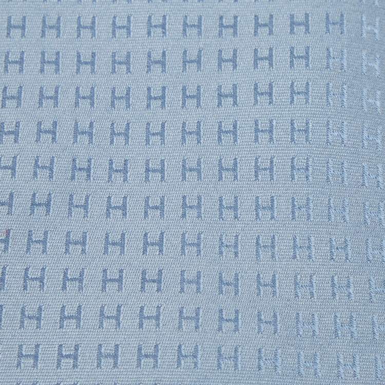 Pre Owned Hermes Blue H Patterned Silk Tie