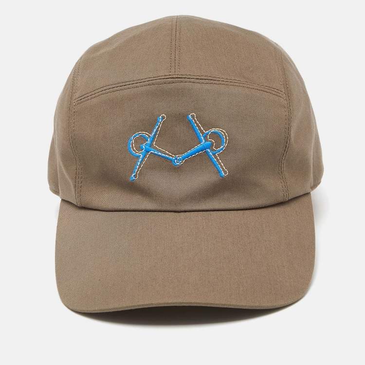 Pre Owned Hermès Brown Serge de Cotton Nevada Cap Size 58