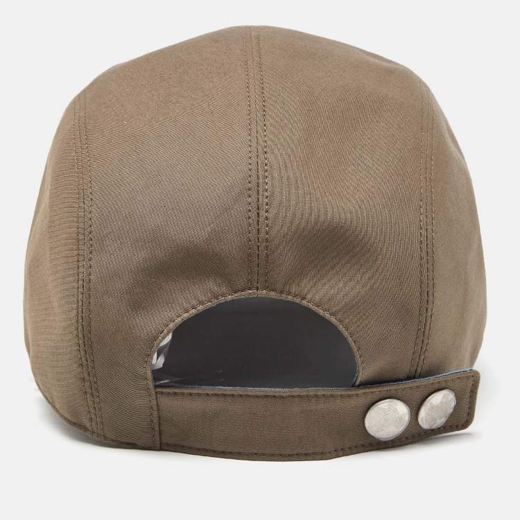 Pre Owned Hermès Brown Serge de Cotton Nevada Cap Size 58