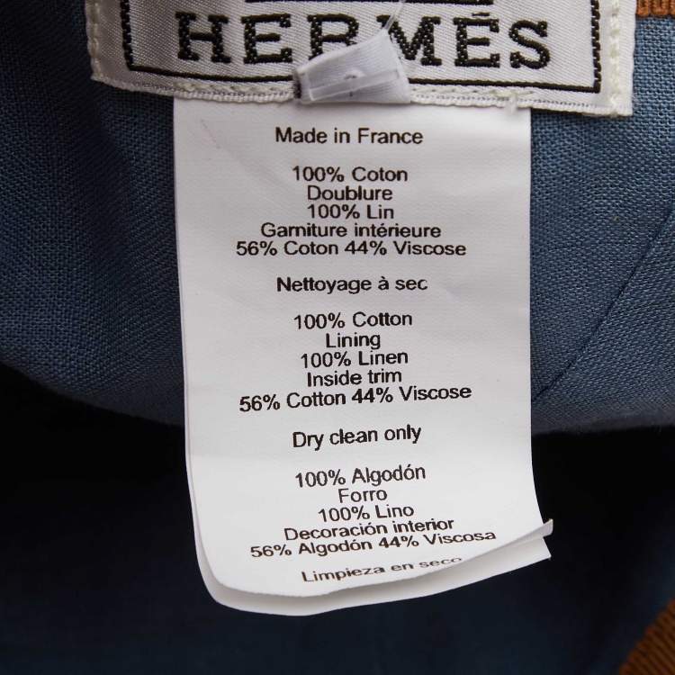 Pre Owned Hermès Brown Serge de Cotton Nevada Cap Size 58