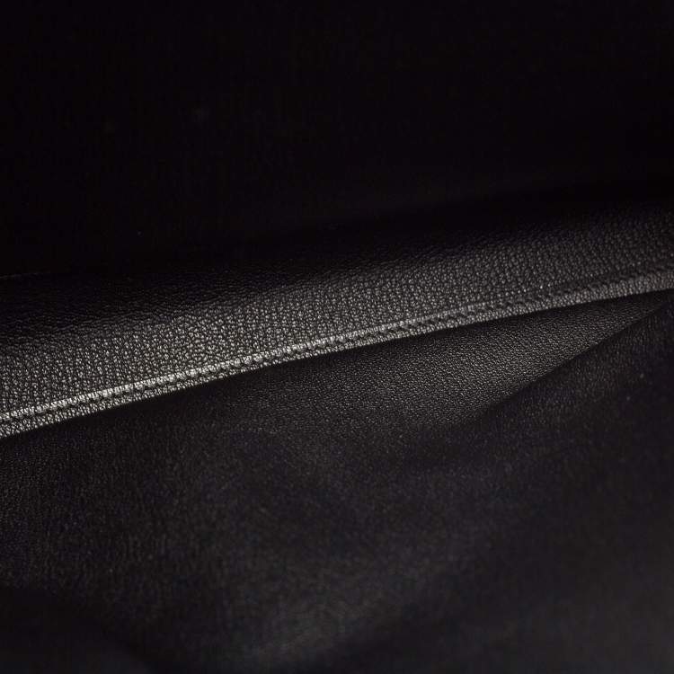 Pre Owned Hermes Noir Togo Leather Kelly Depeches Monochrome 36 Briefcase