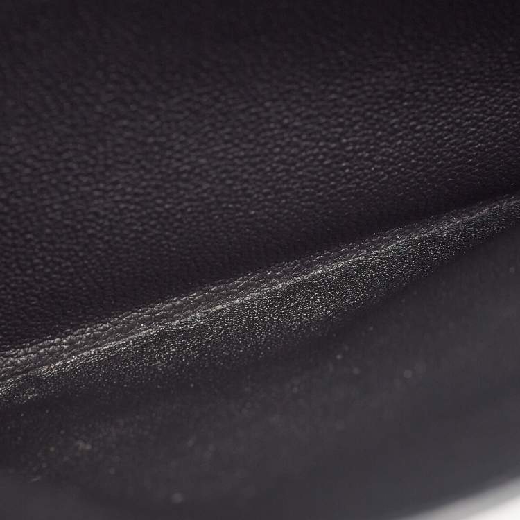 Pre Owned Hermes Noir Togo Leather Kelly Depeches Monochrome 36 Briefcase