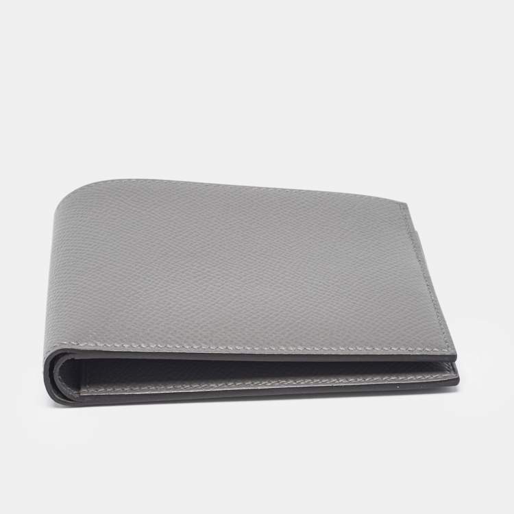 Pre Owned Hermes Gris Epsom Leather MC² Copernic Wallet