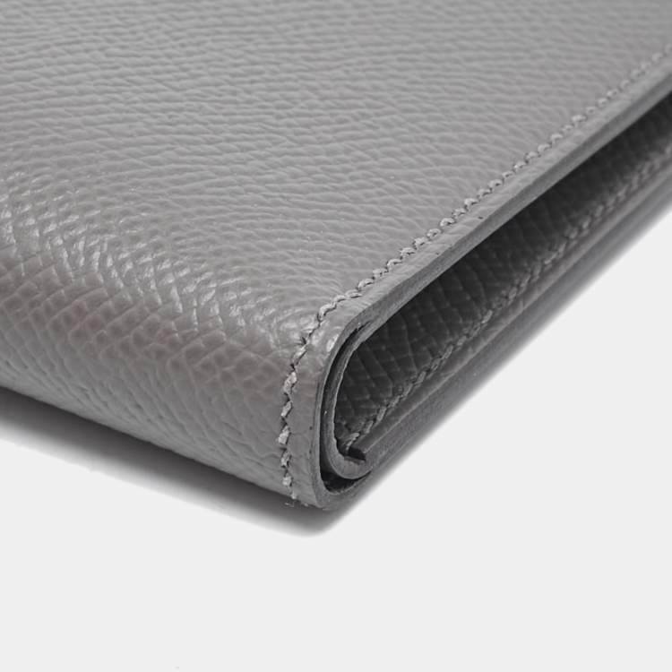 Pre Owned Hermes Gris Epsom Leather MC² Copernic Wallet