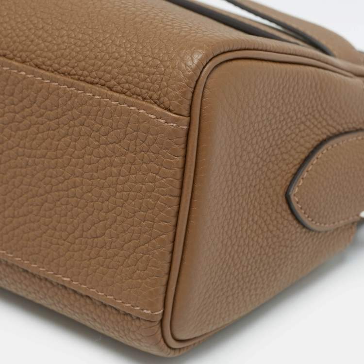 Pre Owned Hermès Alezan Togo Leather Palladium Finish Kelly Messenger PM Bag