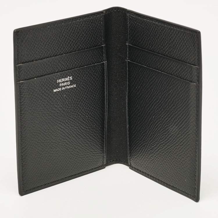 Pre Owned Hermes Noir Epsom Leather MC² Euclide Card Holder