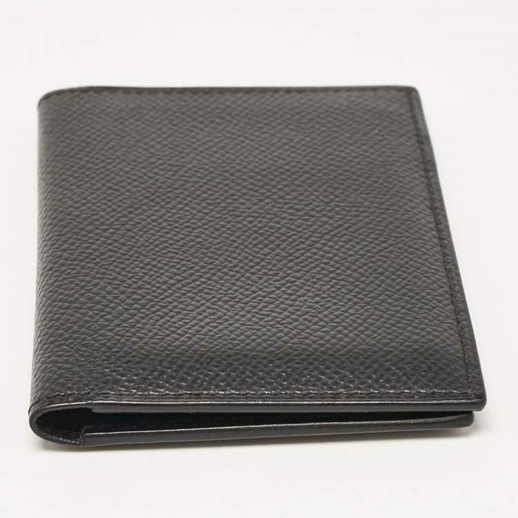 Pre Owned Hermes Noir Epsom Leather MC² Euclide Card Holder