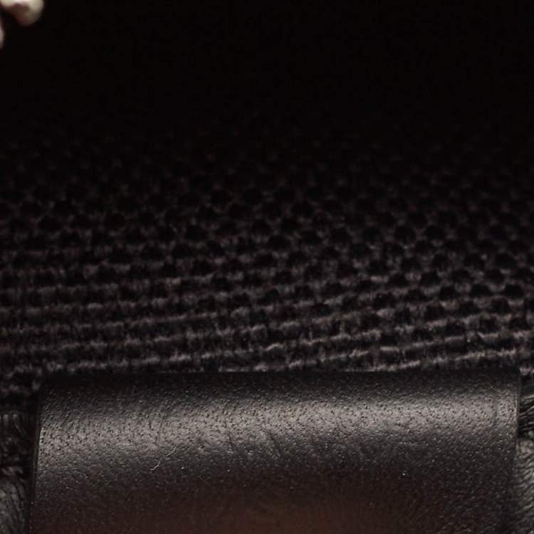 Pre Owned Hermès Noir/Graphite Woolycot Canvas and Swift Leather Horseback Bag