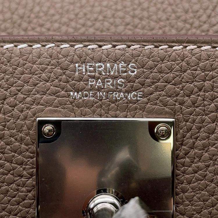 Pre Owned Hermes Hac a dos PM Etoupe Togo Leather Bag