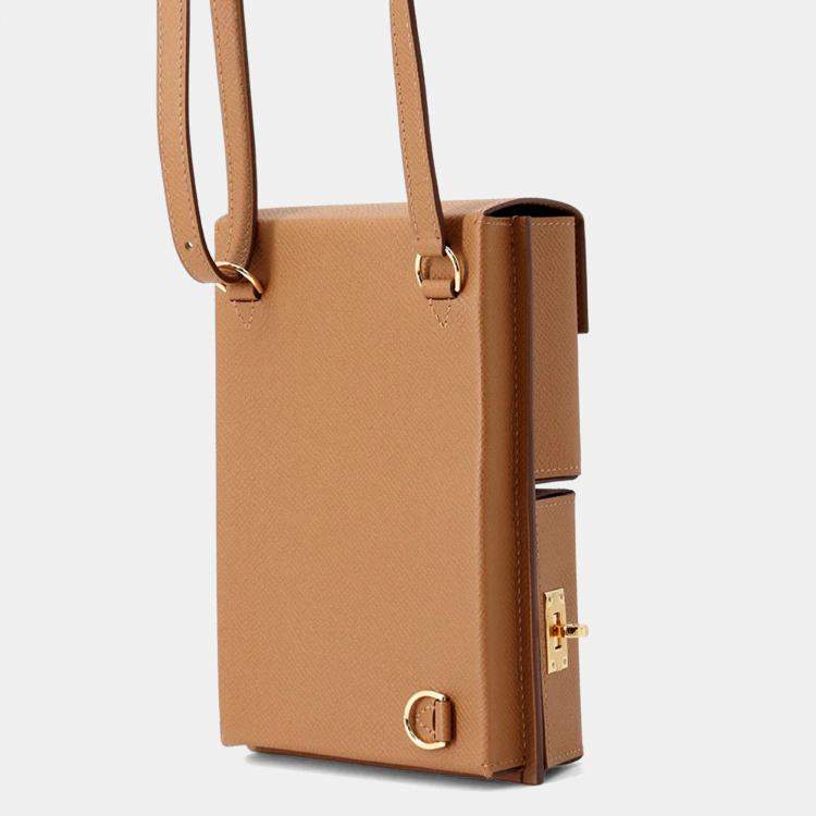 Pre Owned Hermes Kelly Multi Pocket Gold Epsom Bag 