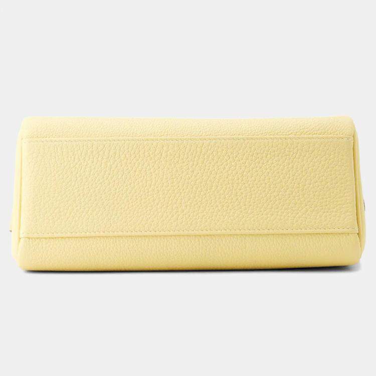 Pre Owned Hermes Kelly Messenger Jaune Poussin Togo Leather Size Pm