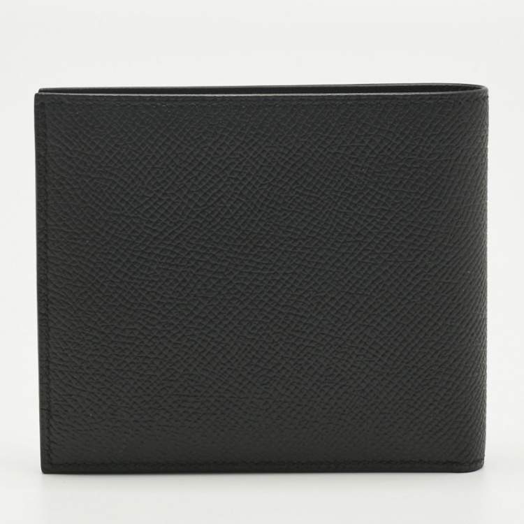 Pre Owned Hermès Black Black Madame Leather Citizen Twill Wallet