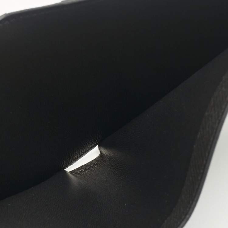 Pre Owned Hermès Black Black Madame Leather Citizen Twill Wallet