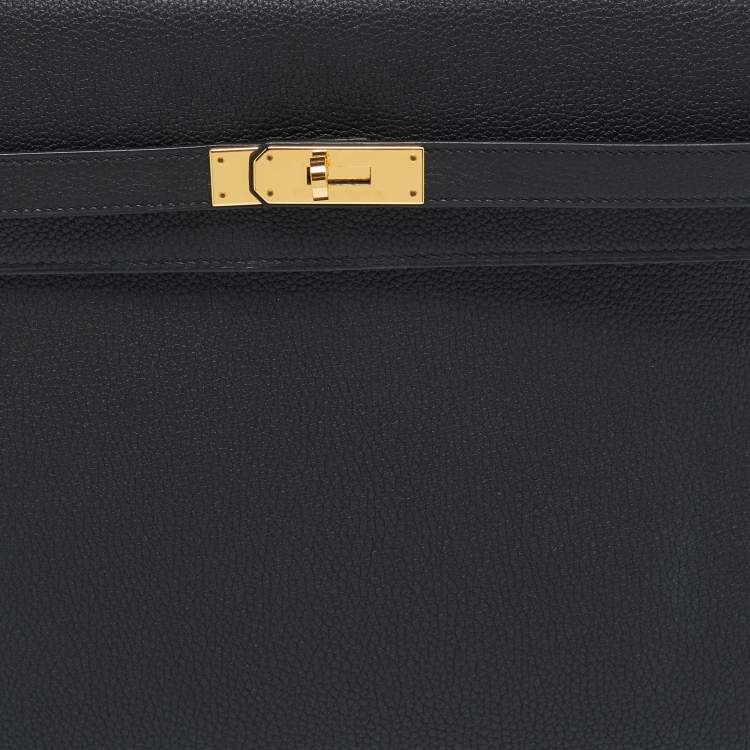 Pre Owned Hermès Kelly Depeches 36 Noir Togo Leather Briefcase