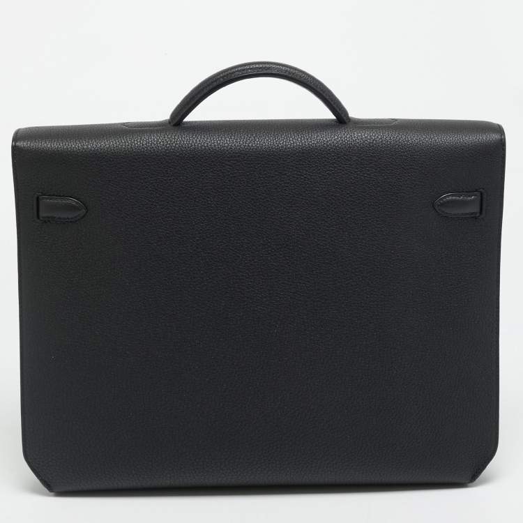 Pre Owned Hermès Kelly Depeches 36 Noir Togo Leather Briefcase