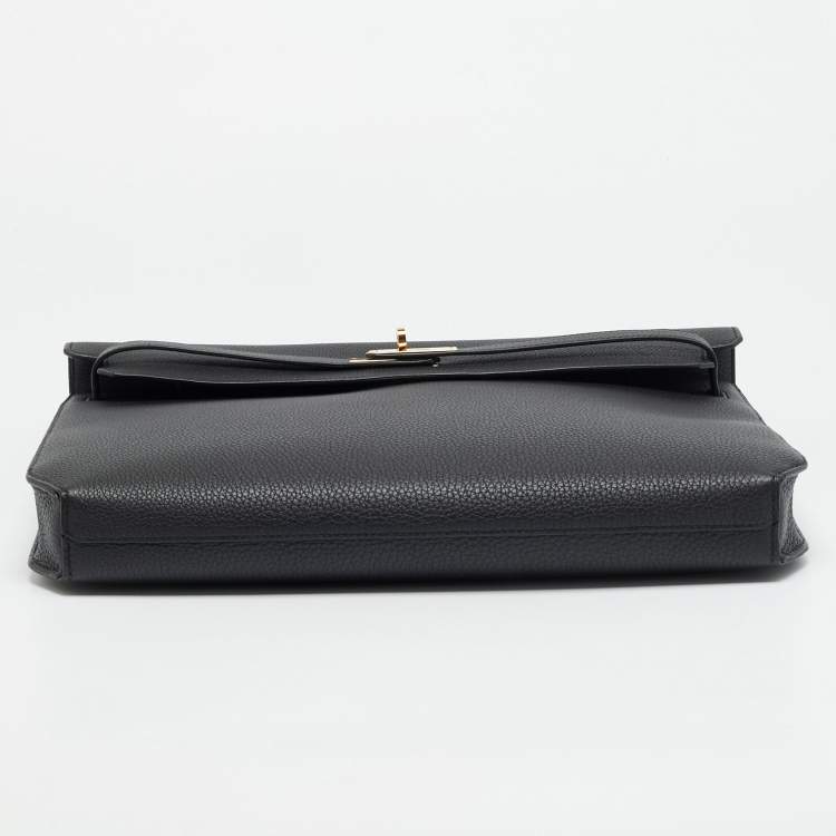 Pre Owned Hermès Kelly Depeches 36 Noir Togo Leather Briefcase