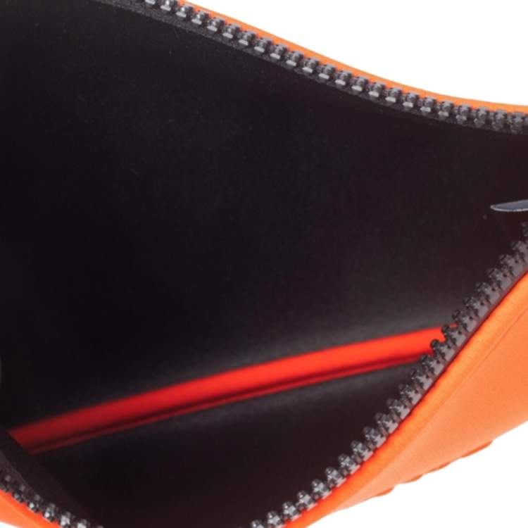 Pre Owned Hermes Neon Orange Neoprene Small Neobain Pouch