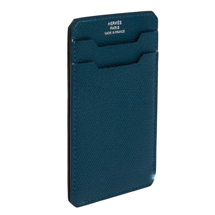 Pre Owned Hermes Vert Cypress Epsom Leather City 3CC Card Holder
