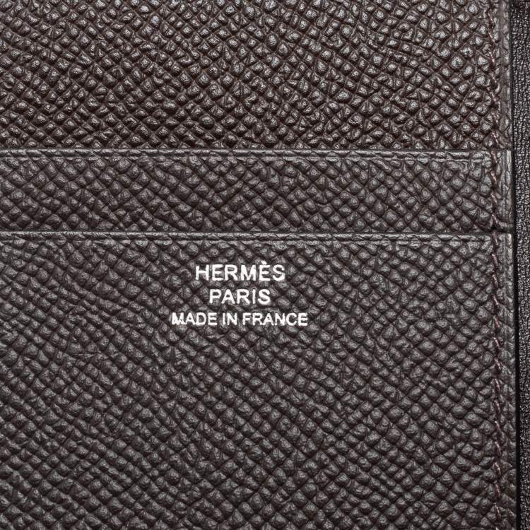 Pre Owned Hermes Ebene Epsom Leather MC² Euclide Card Holder