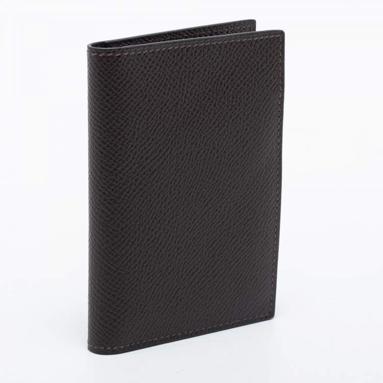 Pre Owned Hermes Ebene Epsom Leather MC² Euclide Card Holder